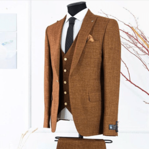 Sweet Brown 3-piece Wedding Suit