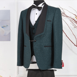 Perfect Groomsmen 3pcs Deep Green Suit