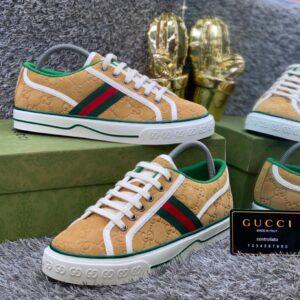 Plush Low Top Gucci Tennis Suede Sneakers