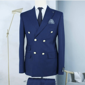 High End Presidential Blue Double Breasted Suit