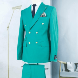 High End Presidential Green Double Breasted Suit