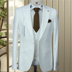 Elegant White 3ps Men's Suit
