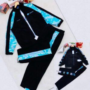 Fashionable Black 2pcs Tracksuit Men Set