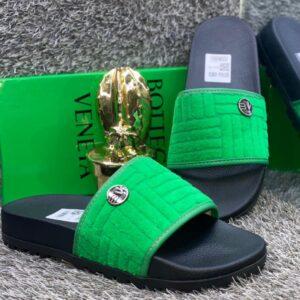 Breezy Bottega Veneta Green Slides
