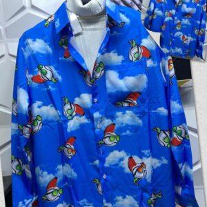 Multi Color Vintage Long Sleeve Shirt For Men