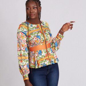 SKYLAR silk open-back blouse