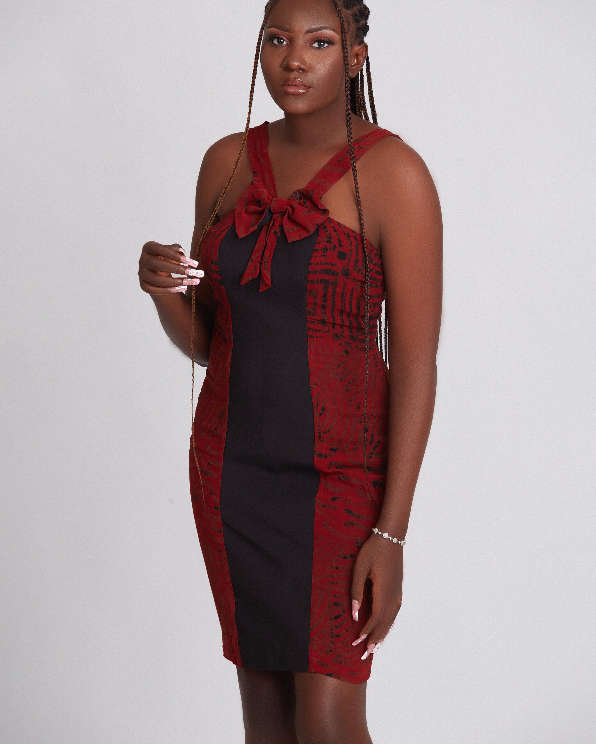 DAPHNE Adire & Crepe dress - Image 3