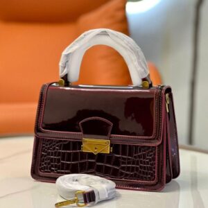 The Idumota "Enigma" Duo-Texture Satchel: High-Gloss Mystery & Exotic Depth