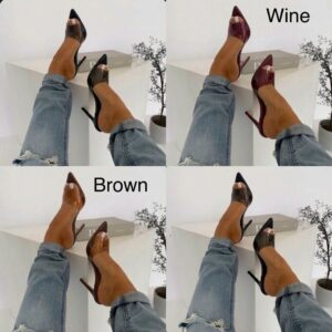 The Idumota "Glass Muse" Pointed Mules: Translucent Sophistication