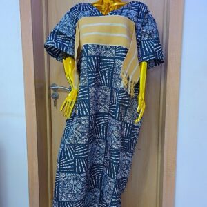 The "Indigo-Ochre" Adire Bubu – The 2026 Artisanal Sovereign