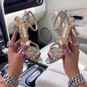 The Idumota "Salsa Luxe" Gemstone Sandal: Dance in Dazzling Brilliance