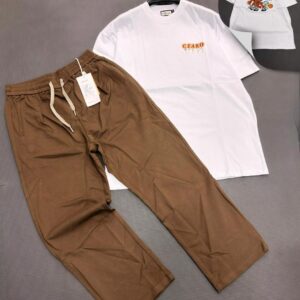 Luxury "Cappuccino-Street" Combo The "CRAKO" Basketball Oversized Tee + The "Toffee Brown" Luxury Joggers