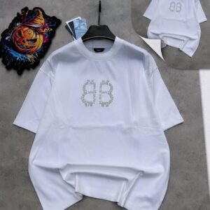 Balenciaga "Iced-BB" Arctic White Tee