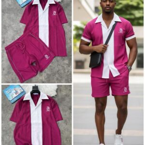 Balenciaga "Royal Magenta" Plissé Set