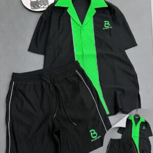 Balenciaga "Verde-Noir" Plissé Set - Unisex