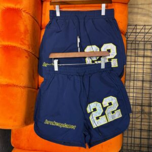 Men’s Streetwear Shorts – Lightweight Breathable Casual Shorts with Drawstring (Broken Planet 22 Design)