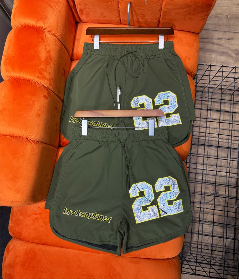 Men’s Streetwear Shorts – Lightweight Breathable Casual Shorts with Drawstring (Broken Planet 22 Design) - Image 4