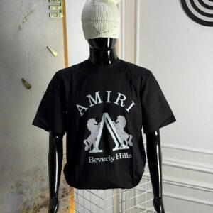 Amiri "Beverly Hills Stallion" Tee: Obsidian Stealth & West Coast Majesty