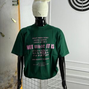 Idumota "Deconstructed Forest" Tee: Deep Emerald & Pink Conceptualism