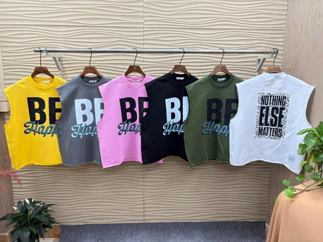 Sleeveless Graphic Crop Top – Casual Cotton Summer T-Shirt - Image 13