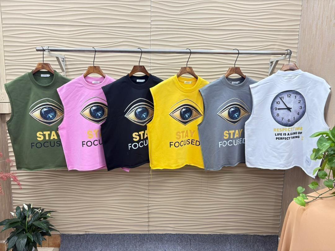 Sleeveless Graphic Crop Top – Casual Cotton Summer T-Shirt - Image 11