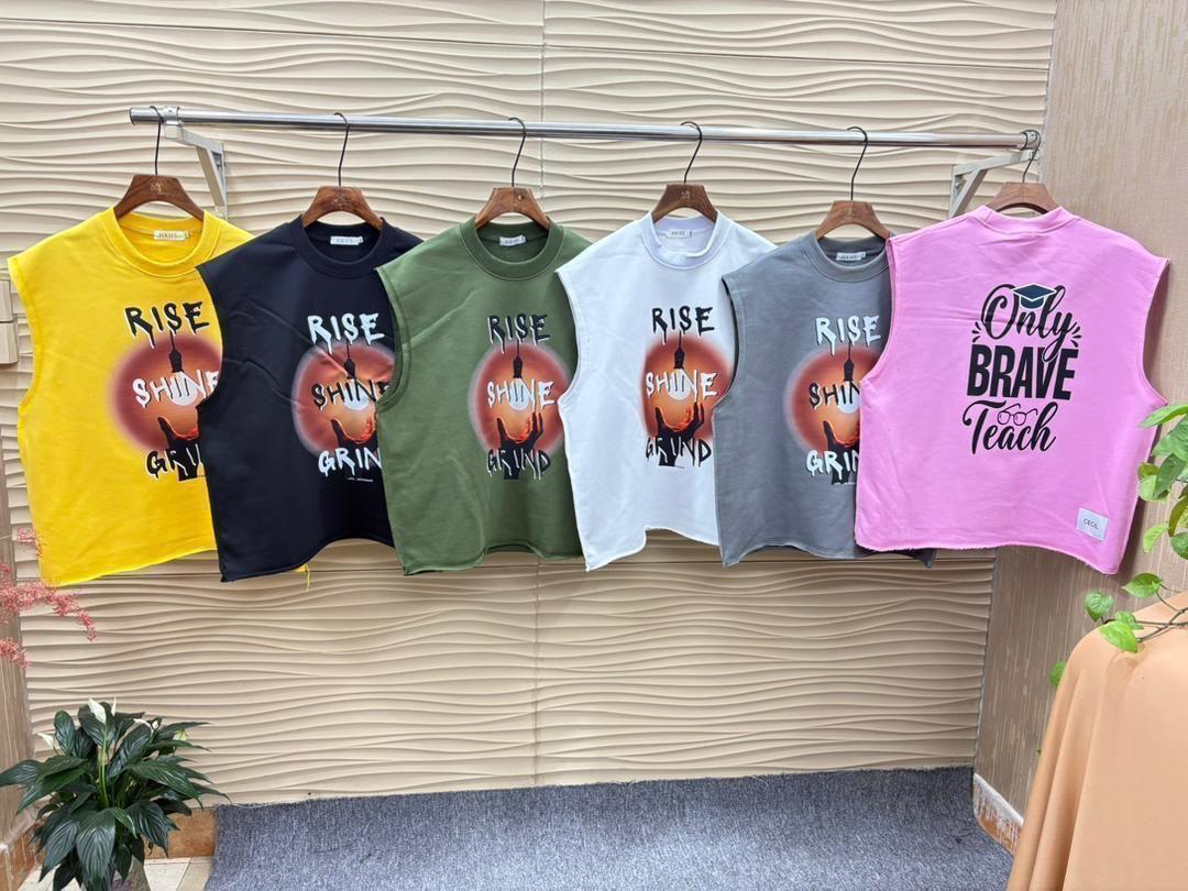 Sleeveless Graphic Crop Top – Casual Cotton Summer T-Shirt - Image 9