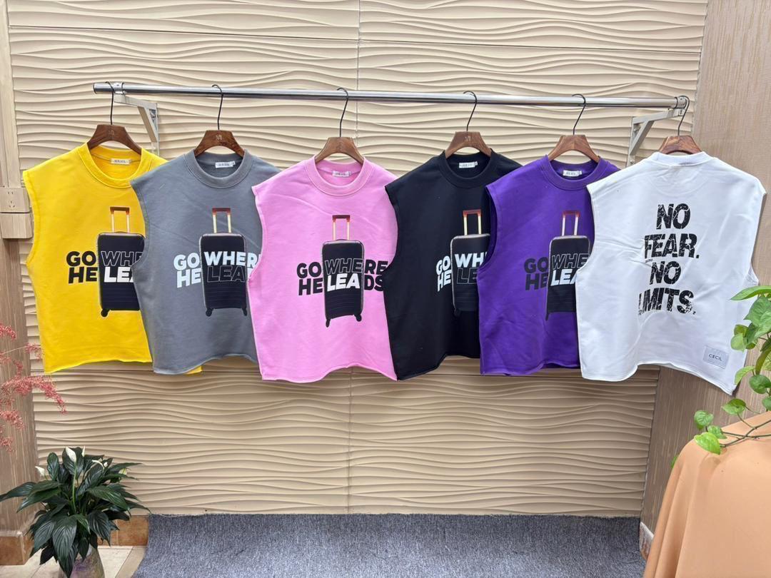 Sleeveless Graphic Crop Top – Casual Cotton Summer T-Shirt - Image 16