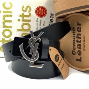 YSL "Monogram-Noir" Brushed Silver