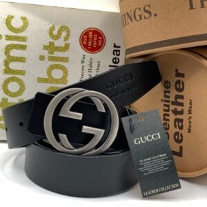 Gucci "Interlocking G" Brushed Silver