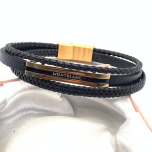 The Montblanc "Summit" Multi-Strand Leather Bracelet – Stealth Luxury