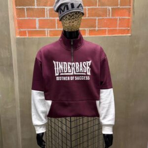 Underbase “Mother of Success” Half‑Zip Sweatshirt