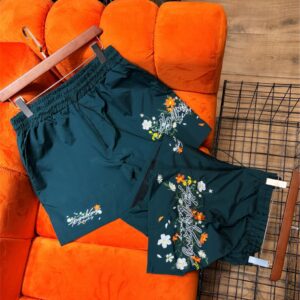 "NeverShutUpGang" 404-Floral Swim Shorts