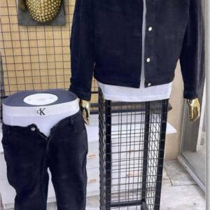 Boutique "Stealth-Suede" Trucker & Noir Denim