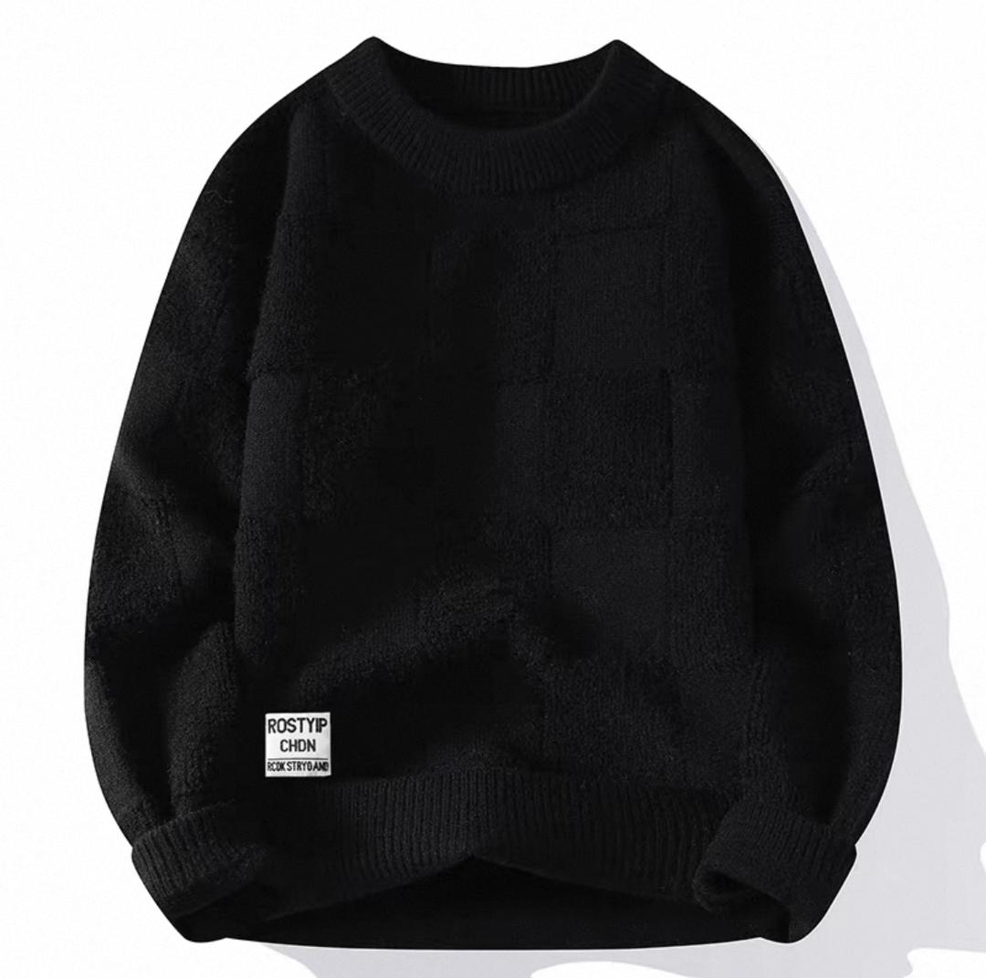 Luxury 3D Knit Crewneck Pullover - Image 3