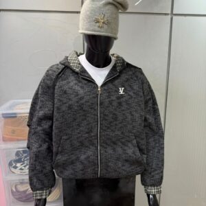 LV "Monogram" Knitted Zip-Hoodies