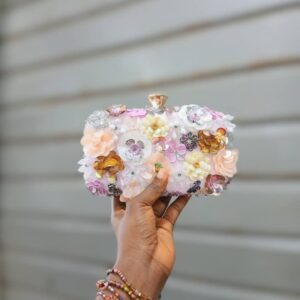 Luxury 3D Floral Sequin Clutch – The "Owambe" Masterpiece