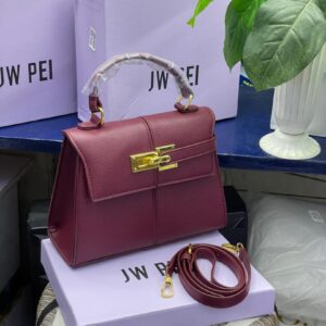 Premium Grained Leather Flap Bag | Top Handle Handbag