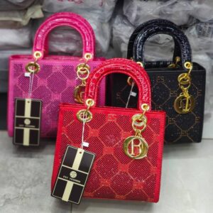 Diamond Rhinestone Tote Bag | Crocodile Embossed Mini Bag