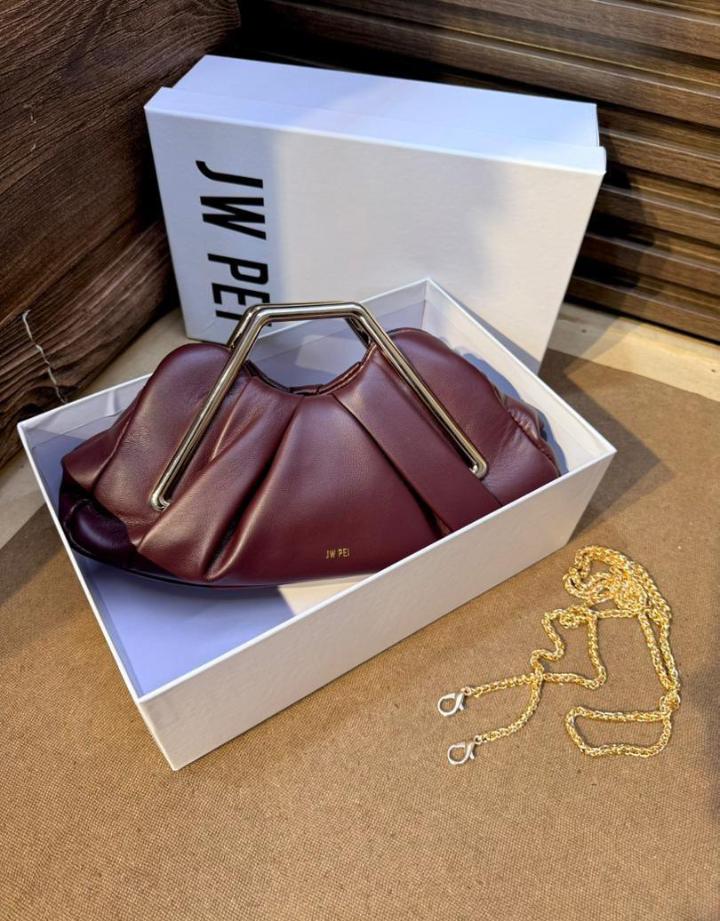 JW PEI Style Pleated "Abacus" Clutch - Image 4