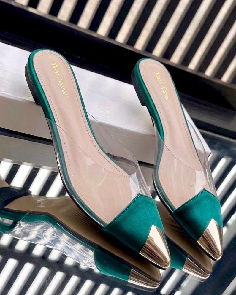 Idumota Luxury Transparent Pointed Mules – Sophisticated Low-Block Heels - Image 5