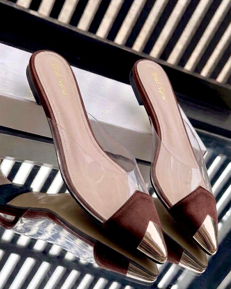 Idumota Luxury Transparent Pointed Mules – Sophisticated Low-Block Heels - Image 4