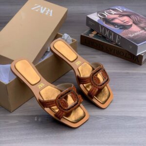 Zara Jeweled Buckle Slides – Radiance in Every Step