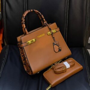 VERSSE Luxe Snakeskin 2-in-1 Handbag Set – Exotic Executive Style