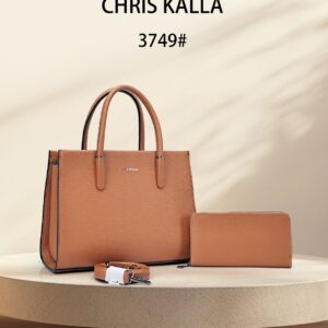 Chris Kalla 3749# Executive Saffiano Tote & Wallet Set – The Professional Choice