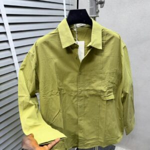 Technical Shacket with Grained Corduroy Collar