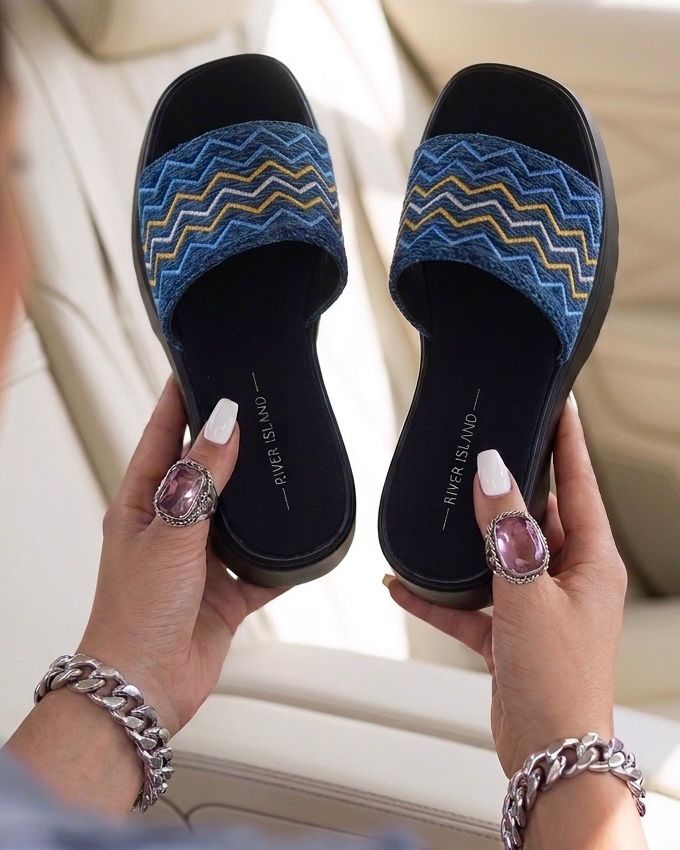 Premium Leather-Look Flat Mules