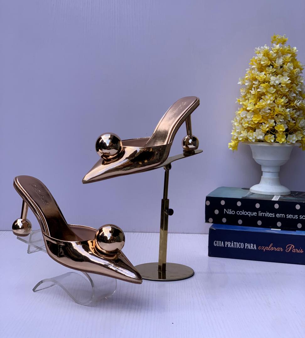 Luxe Satin & Metallic Platform Mules – Architectural Flared Block Heel - Image 3