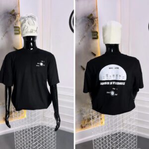 BOSS Studios "Input Level" Luxury Tee – Men’s Premium Audio-Visual Graphic Streetwear Shirt