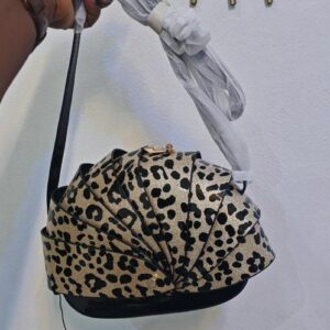 The Idumota "Leopard Fan" Sculptural Clutch: Fierce Architectural Glamour