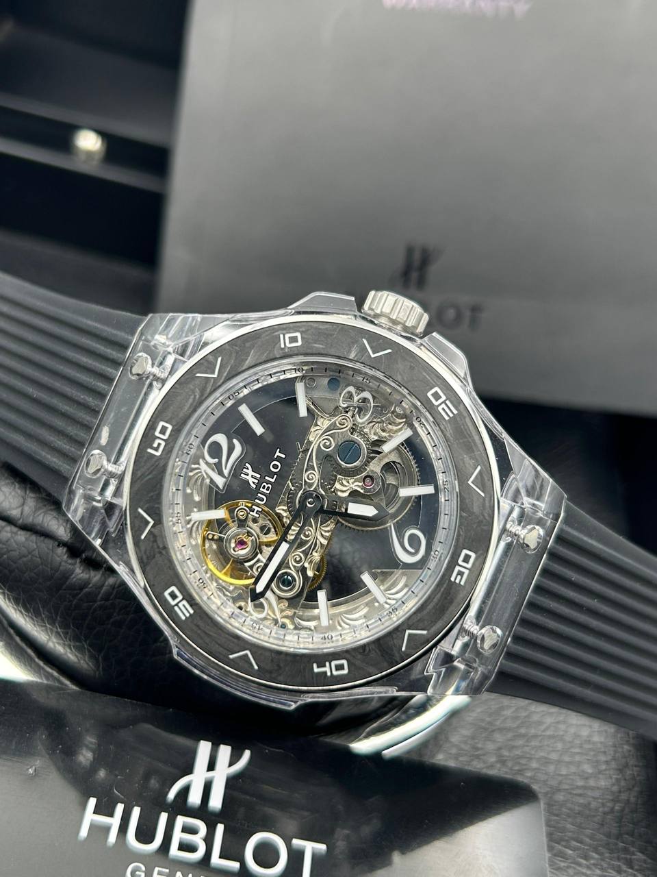 Hublot Big Bang Unico Sapphire "Crystal" Edition – Transparent Case with Black Skeleton Dial